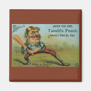 Imã Rótulo de charuto vintage, Tansill Punch de beiseb