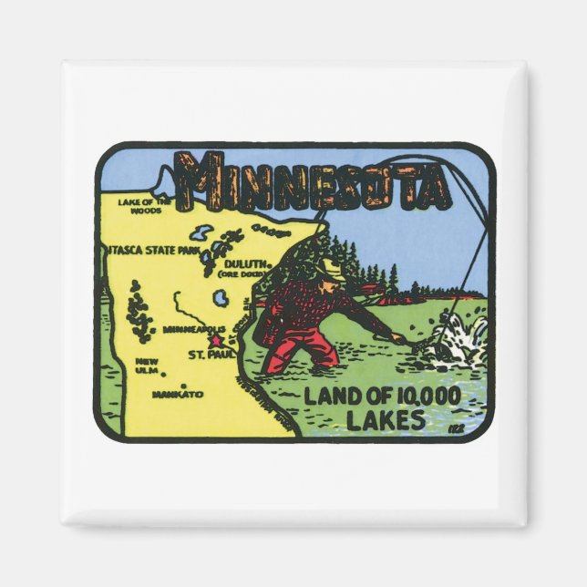 Imã Rótulo de colheita MN do Minnesota (Frente)