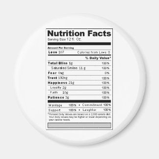 Imã Rótulo de Nutrição Engraçado de Casamento ou Anive
