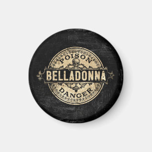 Imã Rótulo de Veneno Estilo Vintage Belladonna
