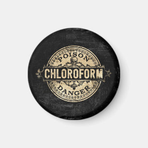 Imã Rótulo de Veneno Estilo Vintage Cloroformio