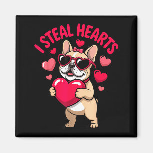 Imã Rouba corações bulldog francês valentine cachorro 