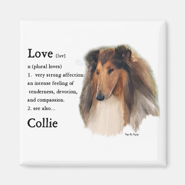 Imã Rough Collie Gifts (Frente)