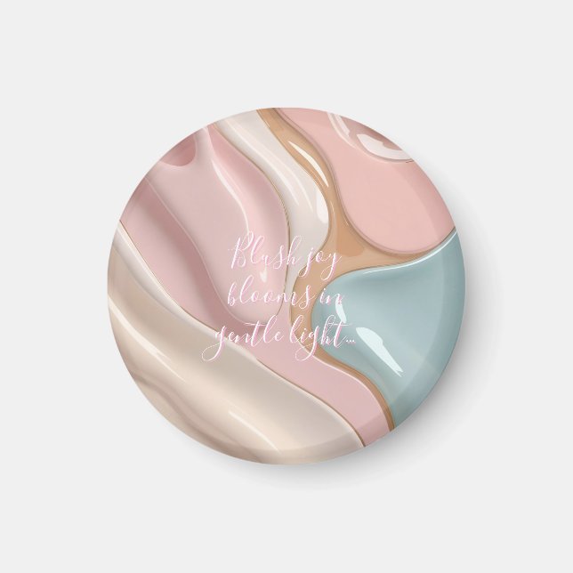 Imã Round magnet in stylish abstract graphic (Frente)