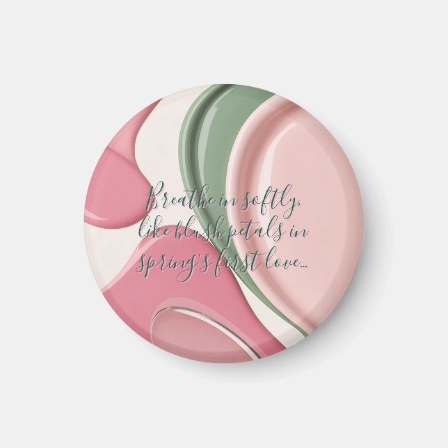 Imã Round magnet in stylish abstract graphic (Frente)