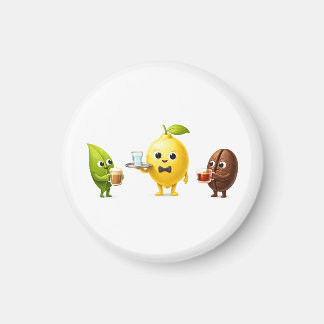 Imã Round Mini Fridge Magnet – Minimal Kitchen Decor