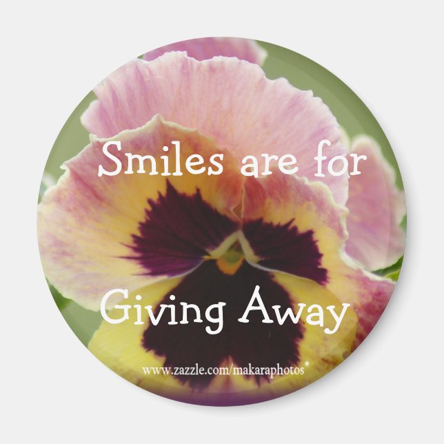 Imã round Pansy Magnet - personalize como quiser (Frente)