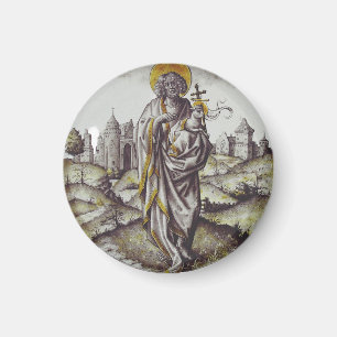 Imã Roundel com o Santo John The Baptist