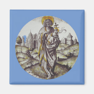 Imã Roundel com o Santo John The Baptist