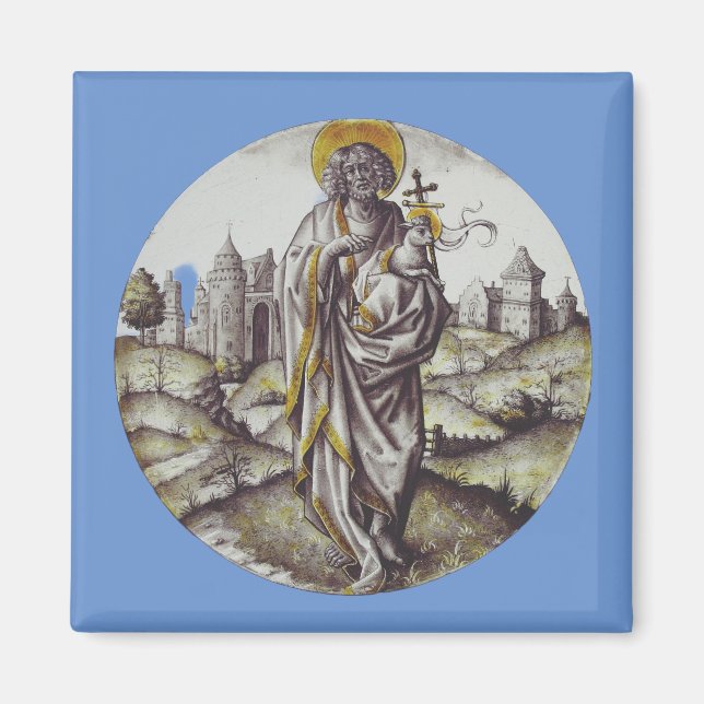 Imã Roundel com o Santo John The Baptist (Frente)