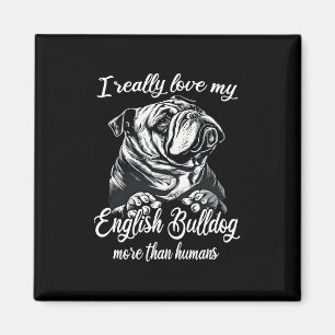 Imã Roupa Buldogue Ama Meu Buldogue Inglês