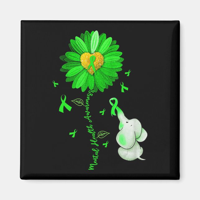 Imã Roupa De Elefante De Girassol Azul Espalha A Saúde (Frente)