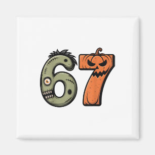 Imã Roupa de Halloween engraçada 6 7 Meme 67 Halloween