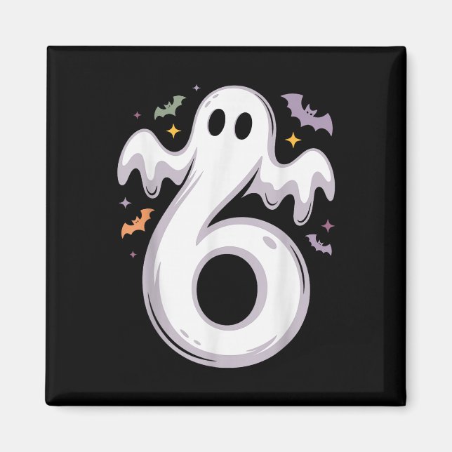 Imã Roupa de Halloween engraçada de 6 fantasmas meme c (Frente)