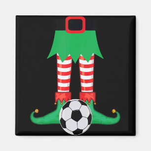 Imã Roupa de Natal de Futebol Elfo Combinando Natal da
