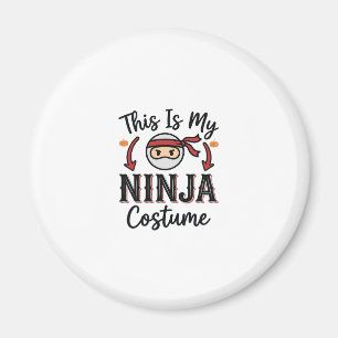 Imã Roupa de Ninja Engraçado Design Vetorial de Hallow