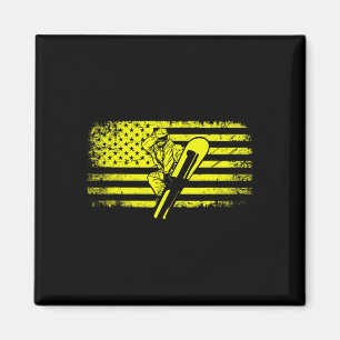 Imã Roupa de Snowboard da Bandeira Americana - Snowboa