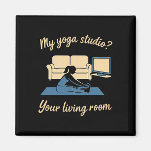 Imã Roupas Ativas de Yoga em Casa Meu Estúdio de Yoga