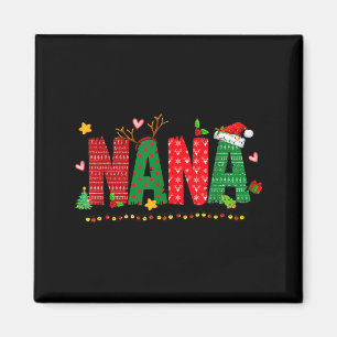 Imã Roupas de Natal da Nana Claus com Luzes Família Co