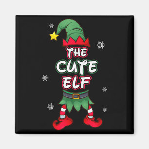 Imã Roupas de Natal de Elfo Fofo Família Combinando Pi