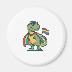 Imã Roupas Vetoriais de Dinossauro Orgulho Fofo Design