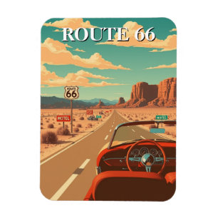 Ímã Route 66 Classic Road Trip American