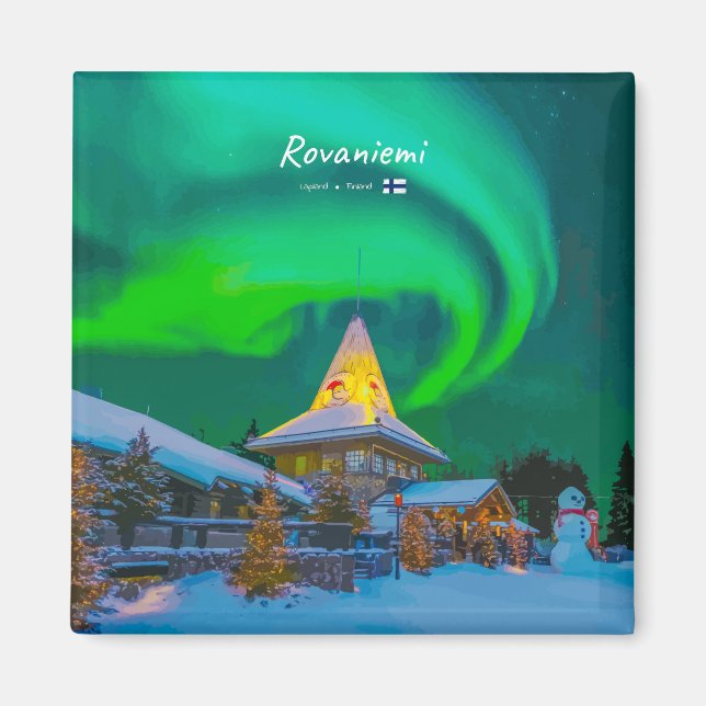 Imã Rovaniemi, Finlândia - Magia Aurora  (Frente)