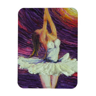 Ímã roxo da dança da bailarina