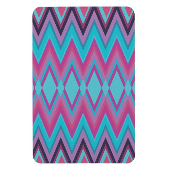 Ímã Roxo e Aqua Tribal (Vertical)