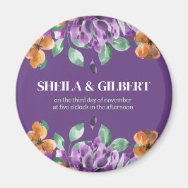 Imã Roxo Flores Amarelas Salve A Data