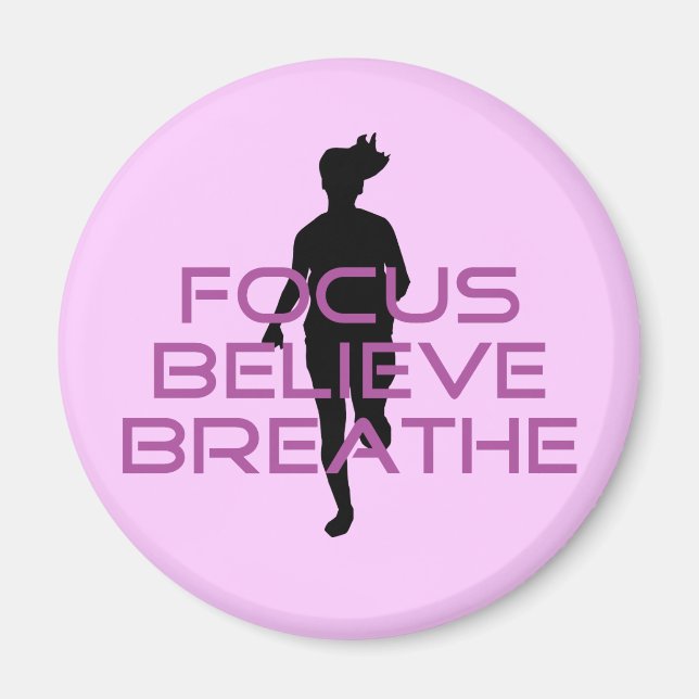 Imã Roxo Focus Acredite em Breathe (Frente)