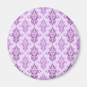Imã Roxo Lavanda Damask Duas Cores