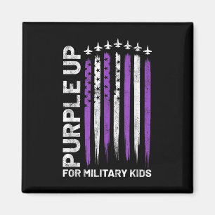 Imã Roxo Para Crianças Militares Bandeira Filho Milita