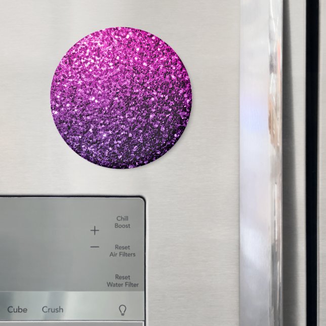 Imã Roxo Rosa Ombre brilho falso faísca (In Situ (Fridge))