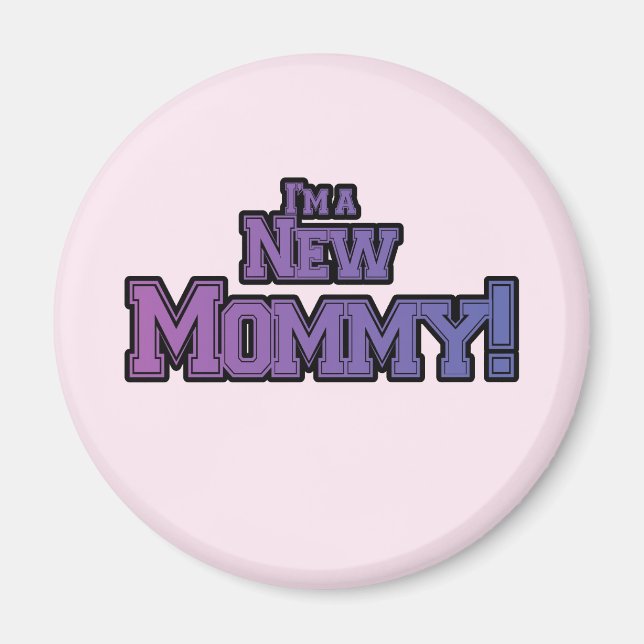 Imã Roxo, sou uma Mamãe nova, Camisetas e presentes (Frente)