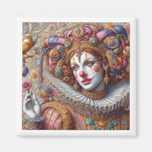 Imã "Royal Harlequin Elegance - Magnet Artístico"