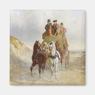 Imã Royal Mail treina na estrada, 1841 (óleo na