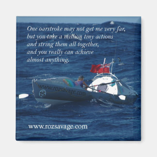 Imã Roz Savage Magnet (Roz no barco)