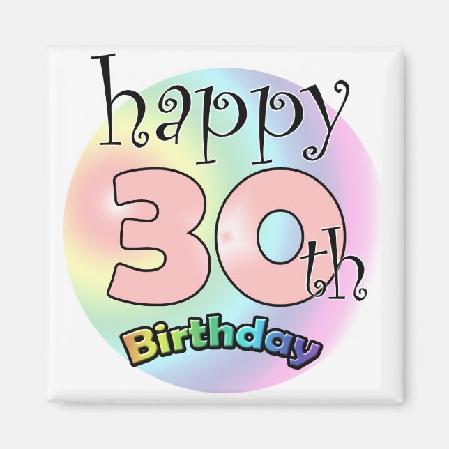 Imã Roze Happy aniversário de 30 anos (Frente)