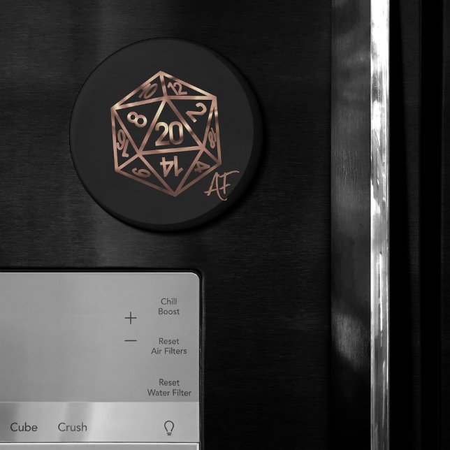 Imã RPG Crit AF | Copper Fantasy Tabletop Gamer Dice (Criador carregado)