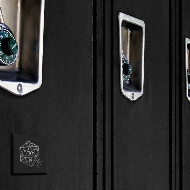 Imã RPG Crit AF | Silver Fantasy Tabletop Gamer Dice (Criador carregado)