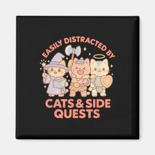 Imã Rpg Gamer Gatos Nerds Missão Lateral Distraído Mes