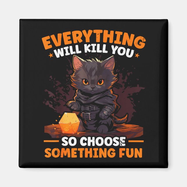 Imã Rpg Gaming Role Playing D20 Tabletop Games Funny R (Frente)