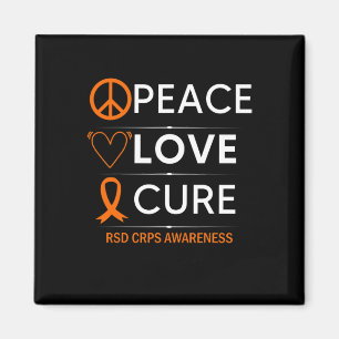 Imã RSD CRPS Consciência Paz Amor Cura Combate Laranja