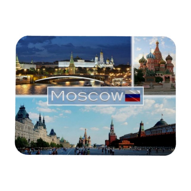 Ímã RU Rússia - Moscou - (Horizontal)