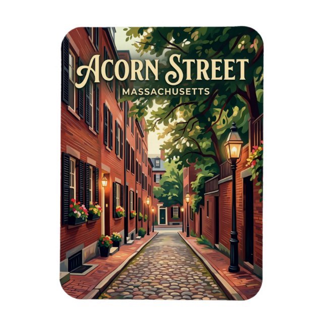 Ímã Rua Acorn Massachusetts (Vertical)
