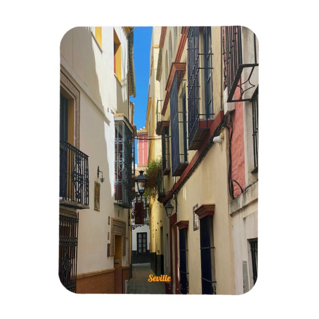 Ímã Rua antiga em Sevilha, Espanha, viagem (Vertical)