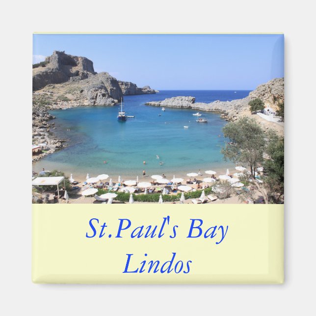 Imã Rua.Baía de Paul, Lindos (Frente)