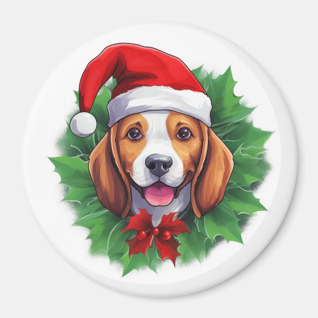 Imã Rua Beagle Christmas (Frente)