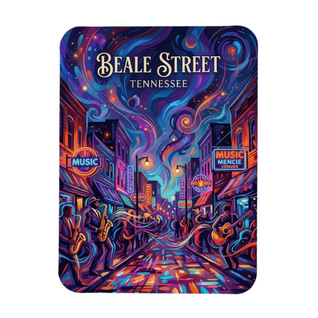 Ímã Rua Beale Tennessee (Vertical)